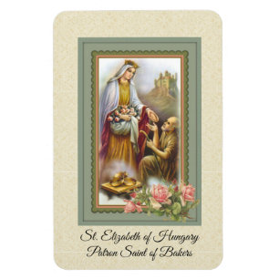 Sankt Elizabeth av Ungern Patron Saint of Bakers Magnet