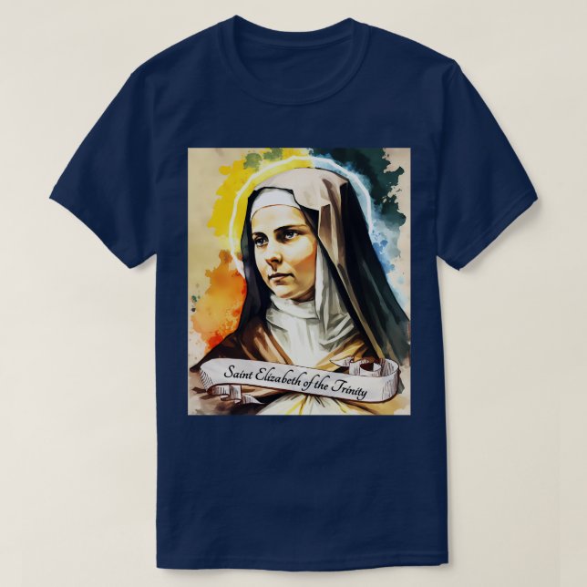 Sankt Elizabeth från den trefaldiga katolska kyrka T Shirt (Design framsida)