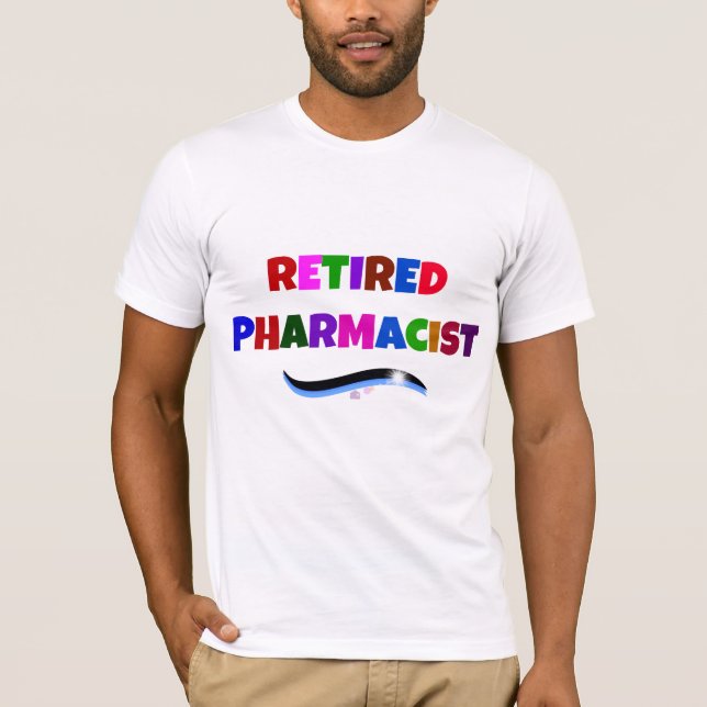 Sänkt farmaceut, färgstark textdesign t shirt (Framsida)