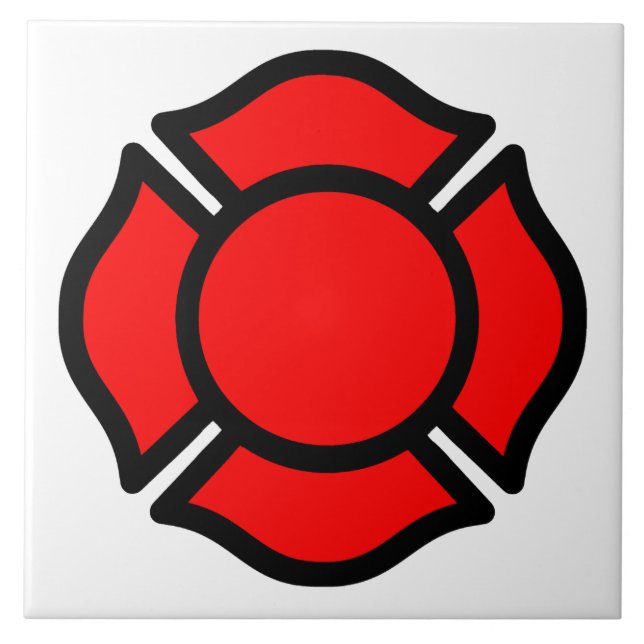 Sankt Florians kors (stil 1) Kakelplatta (Framsidan)