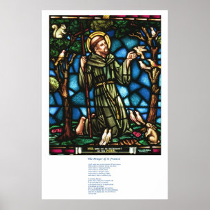 Sankt Francis och den helige Francis Peace Prayer Poster