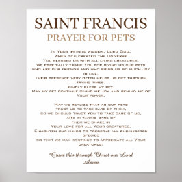 Sankt Francis Prayer för sällskapsdjur Poster