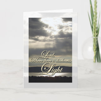 Sankt Francis Prayer Light Kort