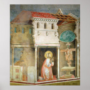 Sankt Francis Praying i San San Kyrkan Poster
