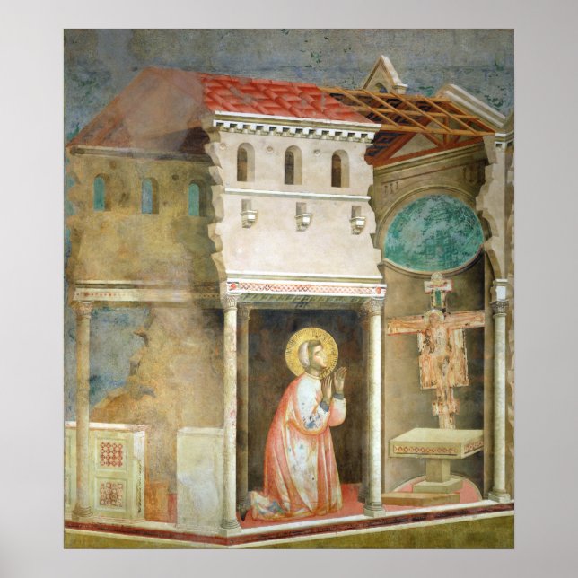 Sankt Francis Praying i San San Kyrkan Poster (Framsidan)