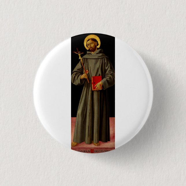 Sankt Franciskus av Assisi av Antoniazzo Romano Knapp (Framsida)