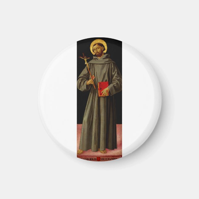 Sankt Franciskus av Assisi av Antoniazzo Romano Magnet (Framsidan)