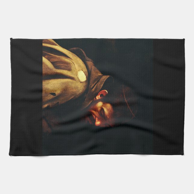 Sankt Franciskus av Assisi av Caravaggio Kökshandduk (Horisontell)