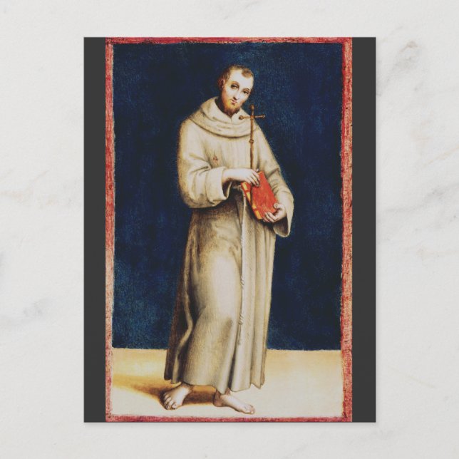 Sankt Franciskus av Assisi av Rafael Renässanskons Vykort (Framsida)