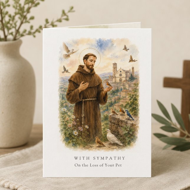 Sankt Franciskus av Assisi Husdjurssympatikort Kort (Skapare uppladdad)