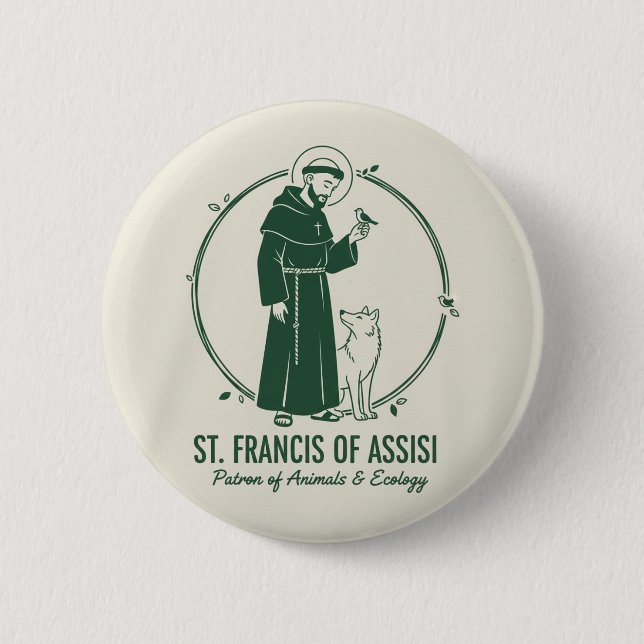 Sankt Franciskus av Assisi Knapp (Framsida)