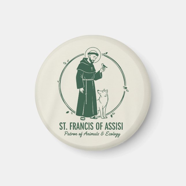 Sankt Franciskus av Assisi Magnet (Framsidan)