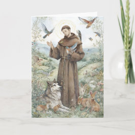 Sankt Franciskus av Assisi med djur Kort