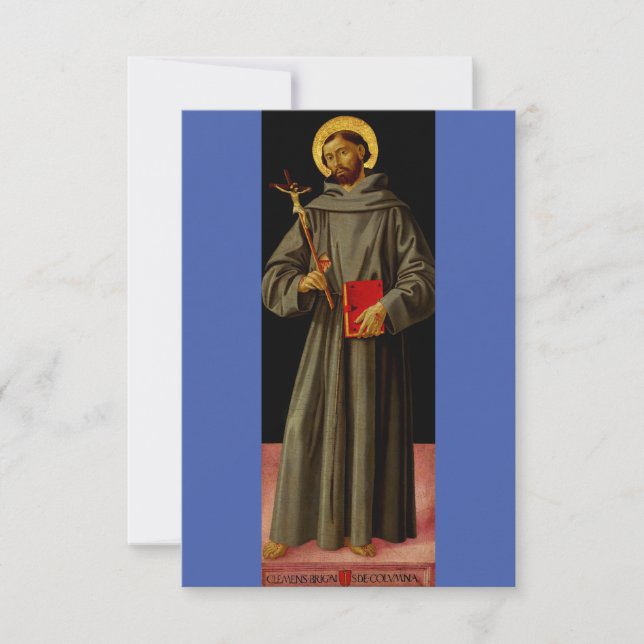 Sankt Franciskus från Assisi av Antoniazzo Romano Tack Kort (Framsida)
