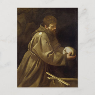 Sankt Franciskus i bön av Caravaggio vykort