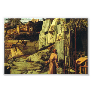 Sankt Franciskus i öknen av Giovanni Bellini Fototryck