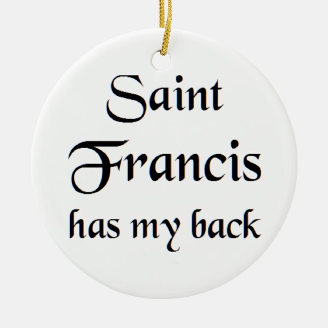 sankt franciskus julgransprydnad keramik (Framsidan)