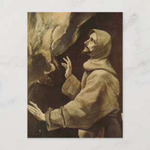 Sankt Franciskus mottar stigmata av El Greco vykor Vykort