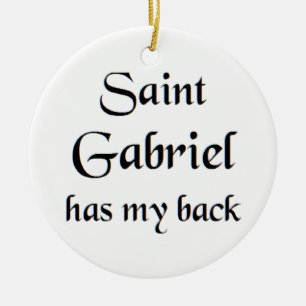sankt gabriel julgransprydnad keramik