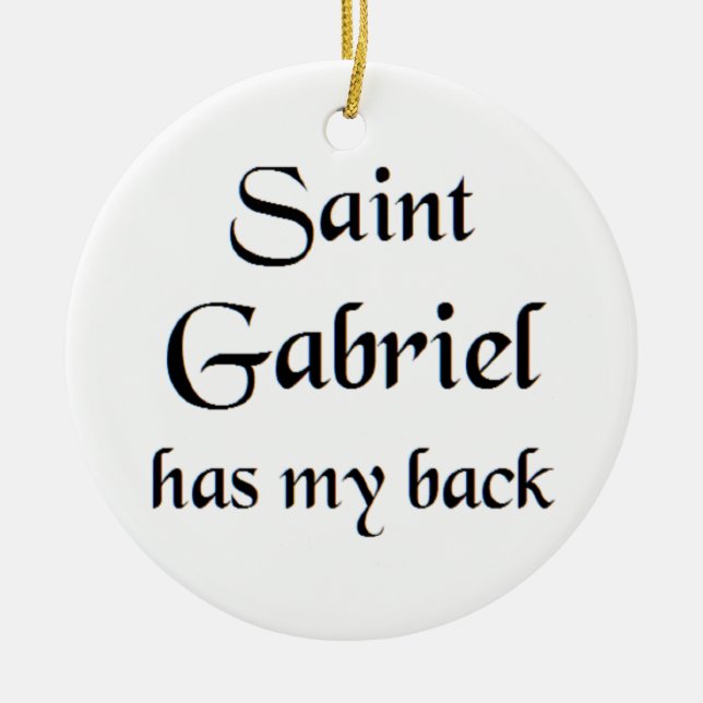 sankt gabriel julgransprydnad keramik (Framsidan)