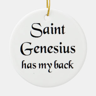 sankt Genesius Julgransprydnad Keramik