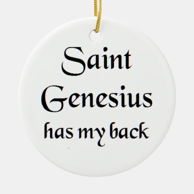 sankt Genesius Julgransprydnad Keramik (Framsidan)