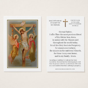 Sankt Gertrude Precious Blood Jesus Prayer Heliga  Visitkort