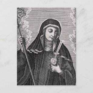 Sankt Gertrude, Underbara tyska Benediktine-mystik Vykort