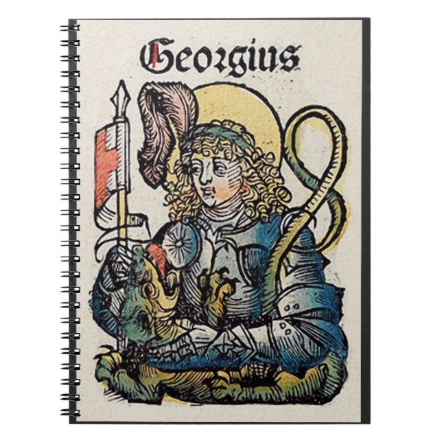 Sankt Göran från Nürnbergboken Anteckningsbok (Framsidan)