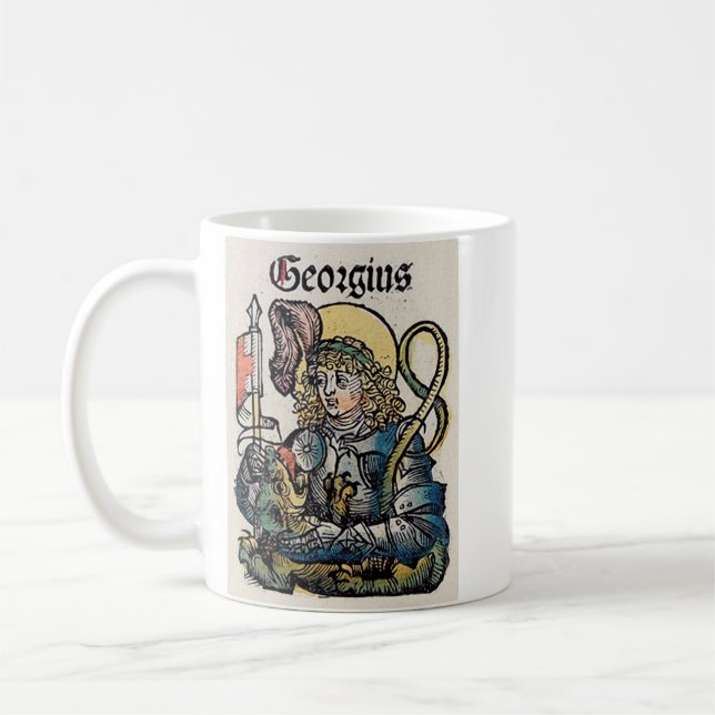 Sankt Göran från Nürnbergboken Kaffemugg (Vänster)