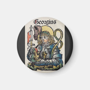 Sankt Göran från Nürnbergboken Magnet