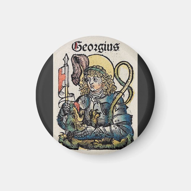 Sankt Göran från Nürnbergboken Magnet (Framsidan)