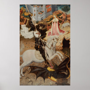 Sankt Göran och draken av Bernat Martorell Poster