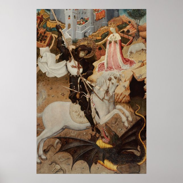 Sankt Göran och draken av Bernat Martorell Poster (Framsidan)