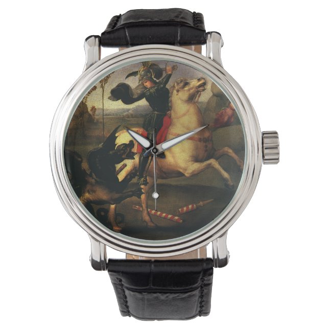 Sankt Göran och draken av Rafael Sanzio Armbandsur (Framsida)