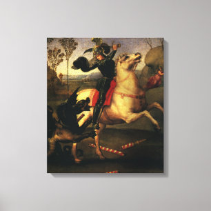 Sankt Göran och draken av Rafael Sanzio Canvastryck