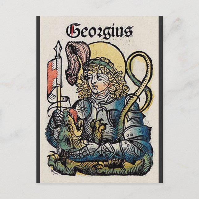 Sankt Göran och draken Stora martyrern Helg Vykort (Framsida)