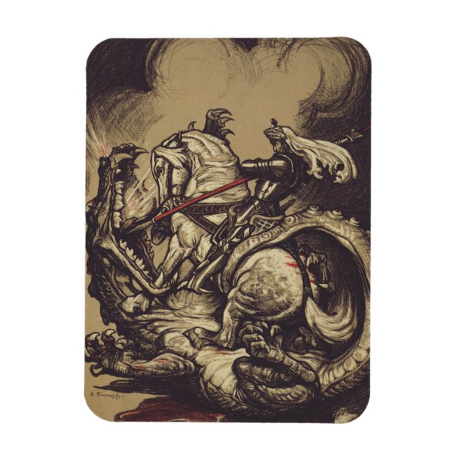 Sankt Göran och draken Stora martyrern Magnet (Vertikal)