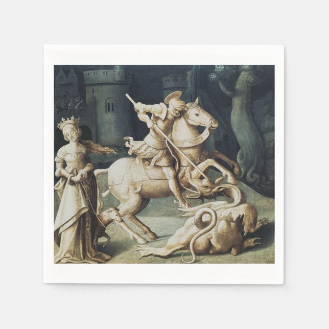Sankt Göran och draken Stora martyrern Pappersservett (Framsidan)