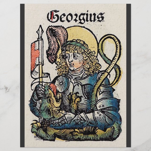 Sankt Göran och draken Stora martyrern Reklamblad (Framsidan)