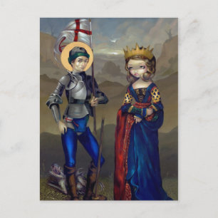 "Sankt Göran och prinsessan Sabra" vykort