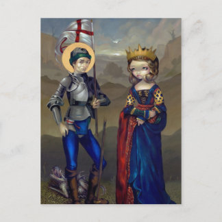 "Sankt Göran och prinsessan Sabra" vykort