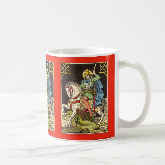Sankt Göran till häst (BS 01) Kaffemugg (Höger)