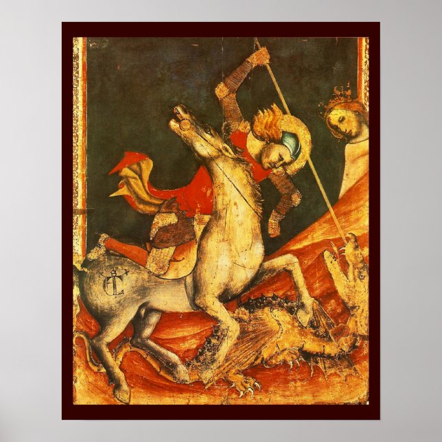 Sankt Görans kamp med draken Poster (Framsidan)