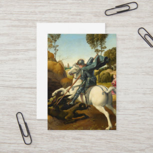 Sankt Görg och draken, 1506 av Raphael Visitkort