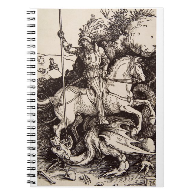 Sankt Görg och draken av Durer Anteckningsbok (Framsidan)