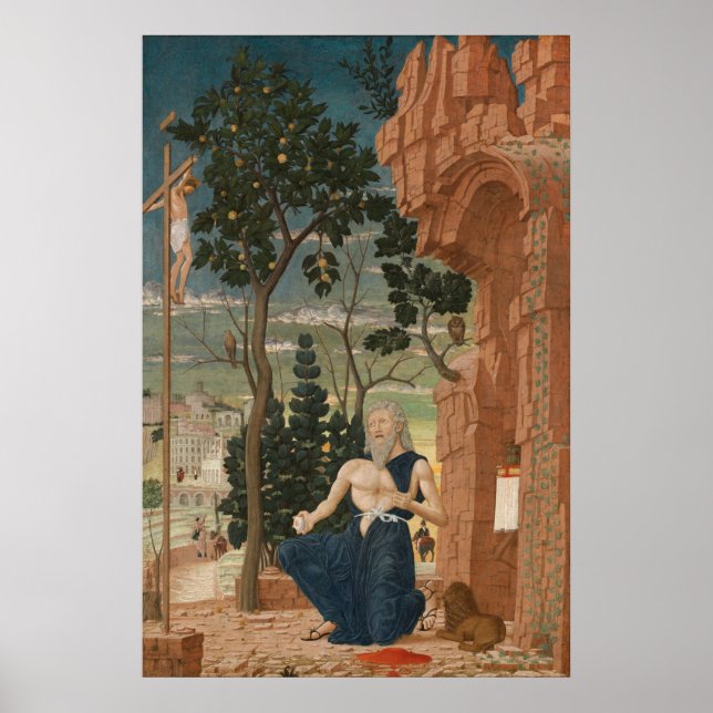 Sankt Hieronymus - Andrea Mantegna Fint Konstaffis Poster (Framsidan)