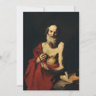 Sankt Hieronymus av Jusepe de Ribera Julkort