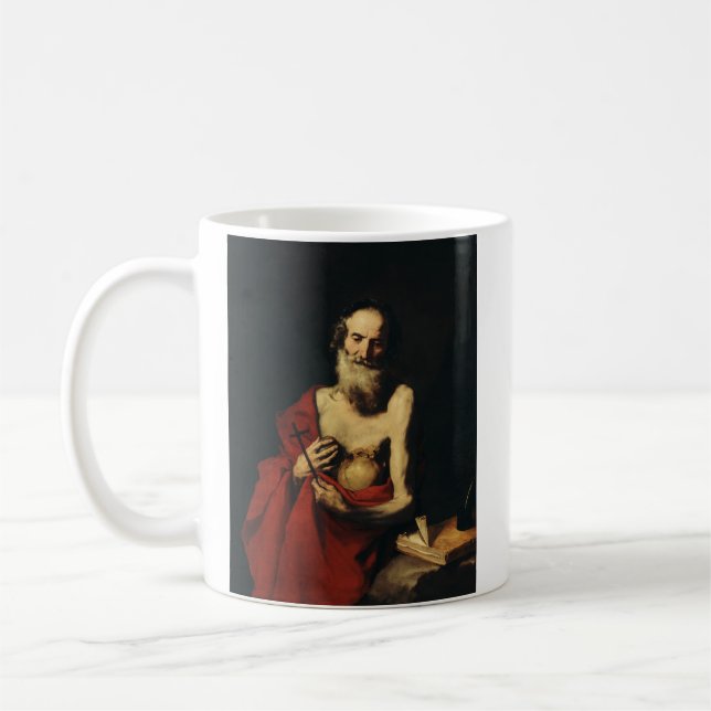 Sankt Hieronymus av Jusepe de Ribera Kaffemugg (Vänster)