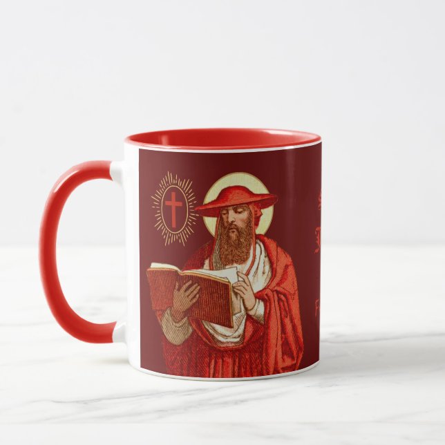 Sankt Hieronymus som kardinal med bok (P 004) Mugg (Vänster)